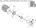 Motobomba Centrifuga 6Hp 220-440V 3F 1.5X1.5" Ihm Hy-Flo 15H-6W-IE3