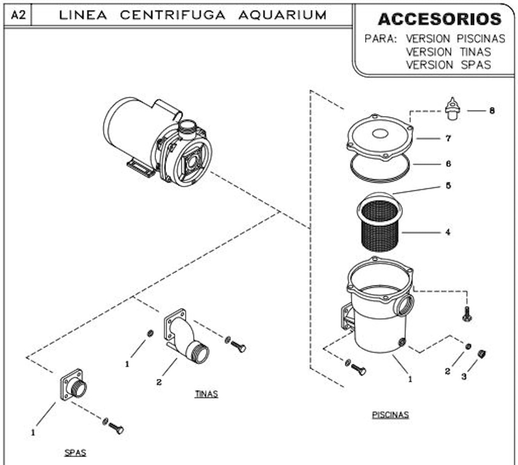 Motobomba Piscina 1Hp 110-220V 1F 2X2" Ihm Aquarium Aba-1.0W