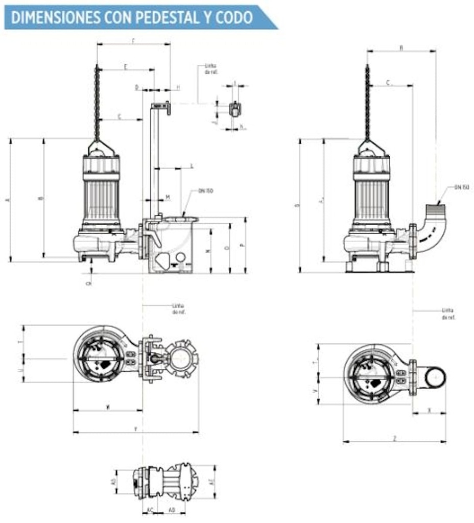 Motobomba Sumergible 12,5Hp 230V 3F 6" Franklin 12.5Fwsp2303-0603-60