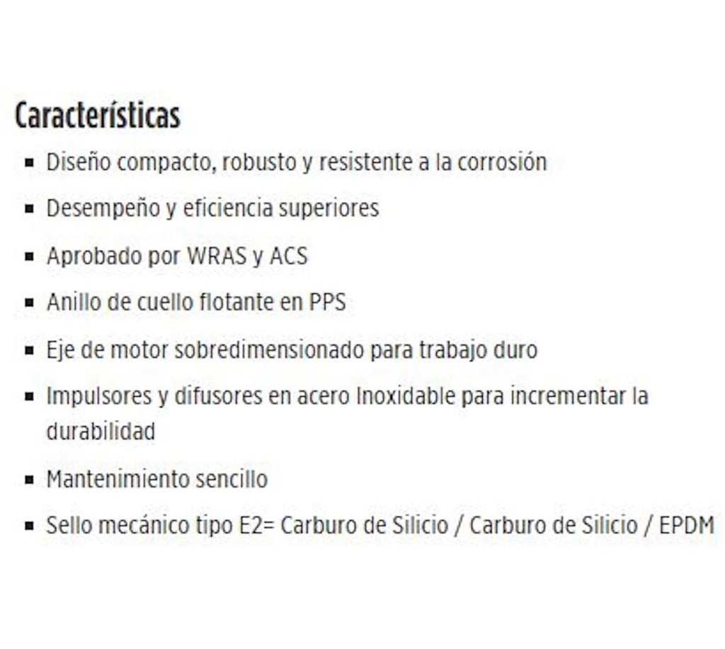 Motobomba Multietapas 2Hp 220V 1F 1.25X1” Franklin 30Fmh5p-61 E2 IE1