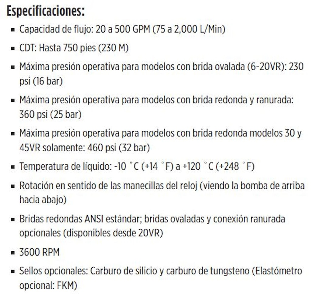 Motobomba Multietapas V 40Hp 230-460V 3F 4X4” Franklin 65Vr042ANf2A-Wp6E3