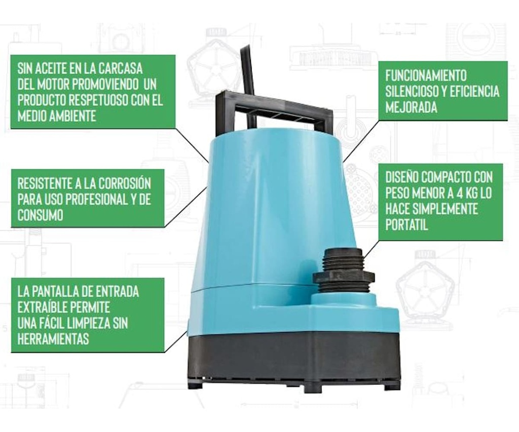 Motobomba Sumergible 1/6Hp 115V 1F 1" Little Giant 5Msp