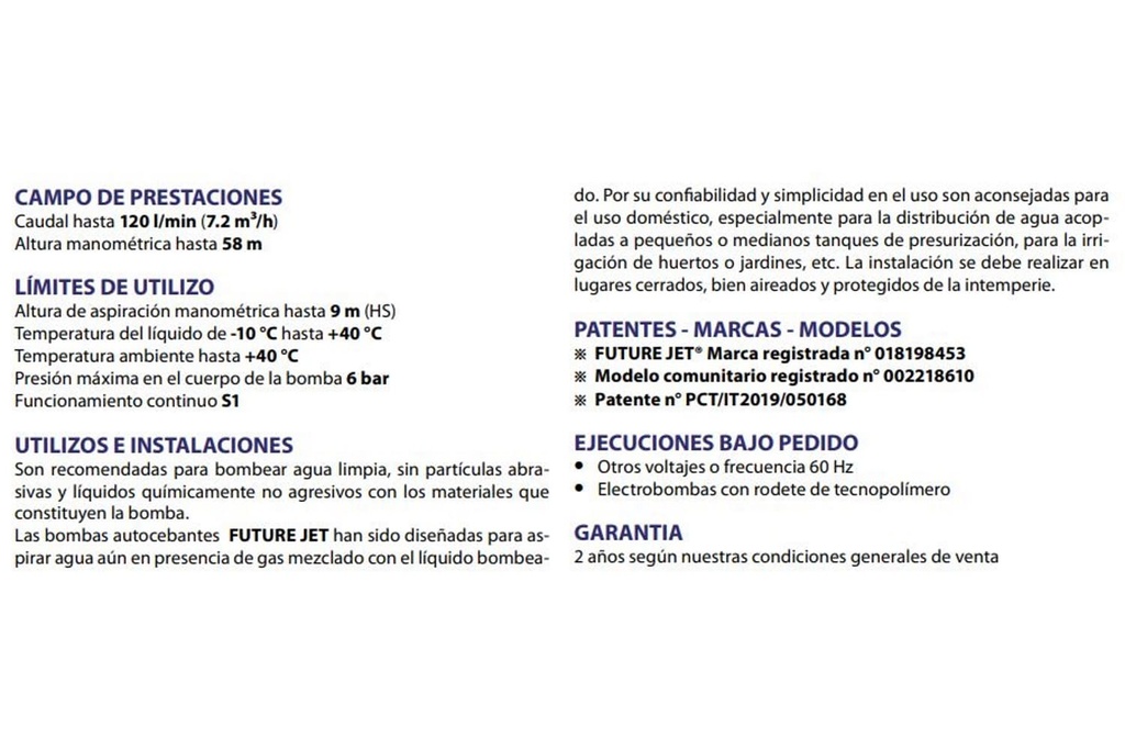 Equipo de Presión 1 Bomba Future-jetm1Bx 0.65Hp 110V 1F con Regulador Electrónico de Presión Easypress Pedrollo Easypump