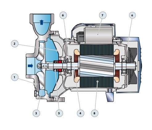 Motobomba Centrifuga 1Hp 220V 1F 1.5X1.5" Pedrollo Ngam1A Pro-220
