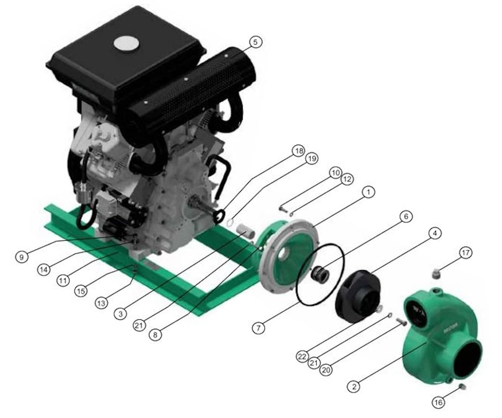 Motobomba Centrifuga 27Hp Diesel 4X3" Barnes Qd 3 270-Hf-E