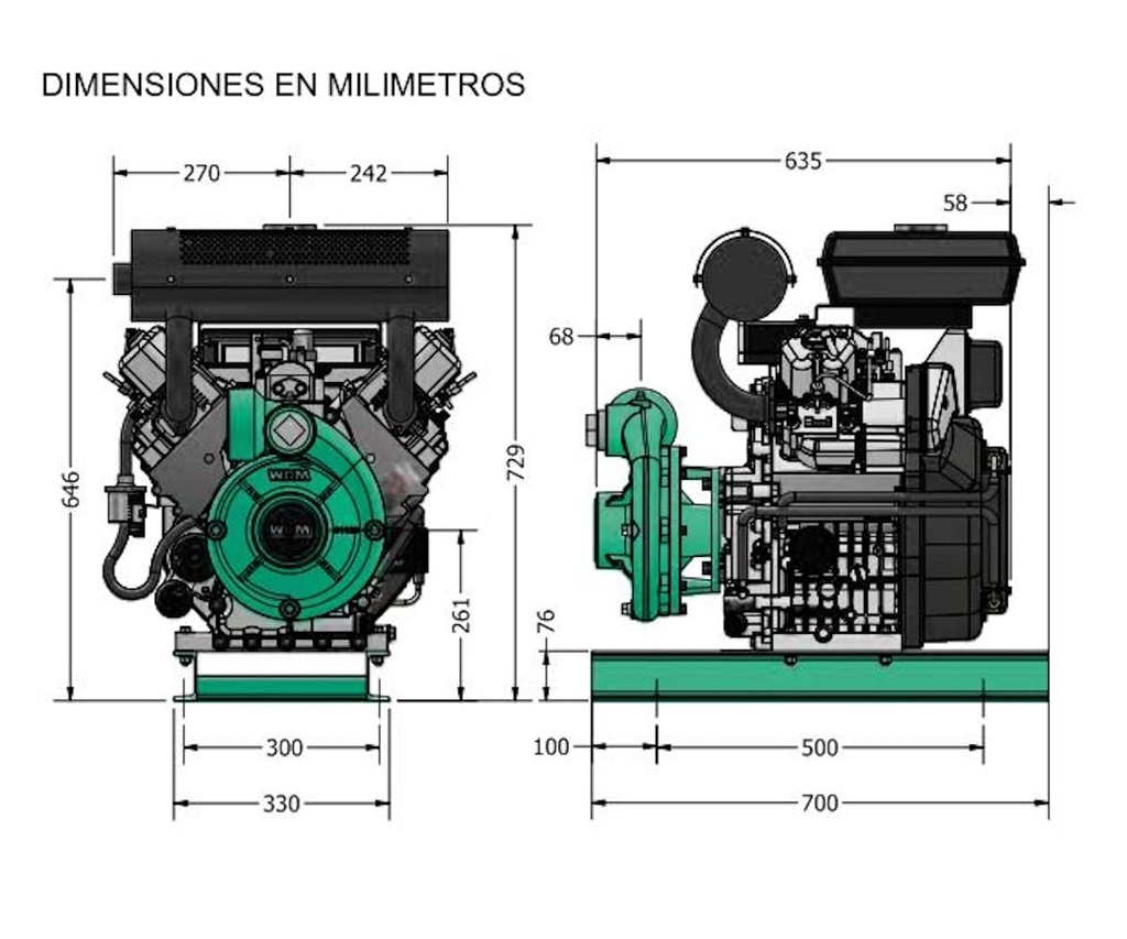 Motobomba Centrifuga 27Hp Diesel 3X3" Barnes Hd 3 270 Hf-E