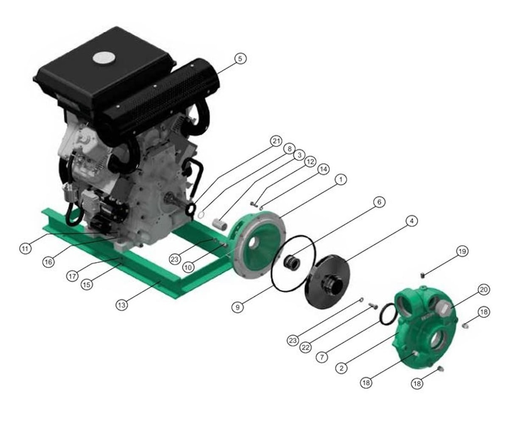 Motobomba Centrifuga 27Hp Diesel 3X3" Barnes Hd 3 270 Hf-E