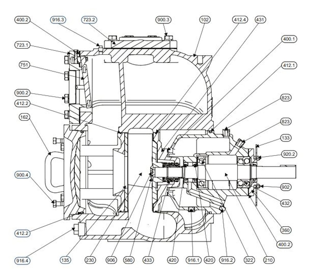 Motobomba Centrifuga Trash Eje Libre 4X4" Barnes Swp 4X4X9