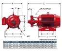 Motobomba Centrifuga 7.5Hp 220-440V 3F 2X1.5” Barnes Qe 1.5 75 Motor Listado Fire Pump
