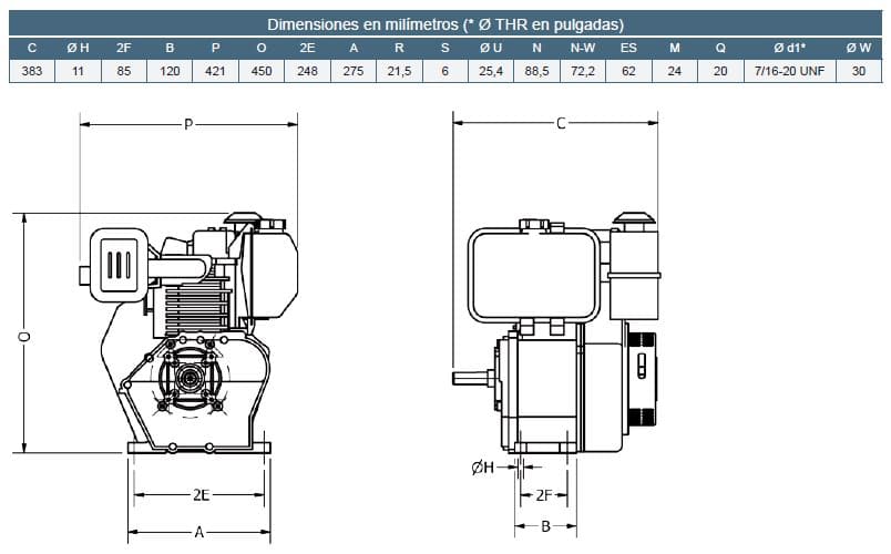 Motor Diesel Cuñero 7Hp 3600Rpm Hi Force Motor D 7 Hf-C