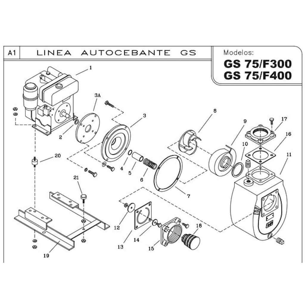 Motobomba Autocebante 6.7Hp Diesel 3X3" Ihm Gs 75/F300A 1”