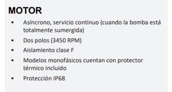 Motobomba Sumergible 15Hp 220V 3F 4" Aqua Pak ROBUSTA4/150/3230