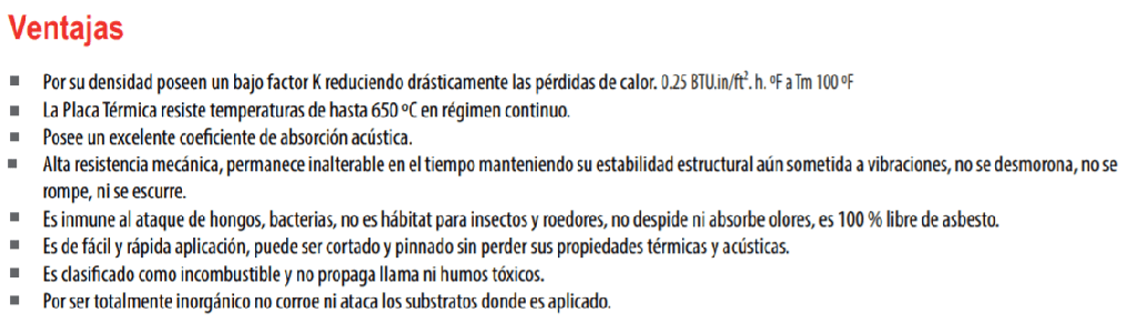 42015077 / Placa Aislante Lana Mineral  Rigida sin foil  0.61X1.22 mts  100kg/m3 Espesor 1"