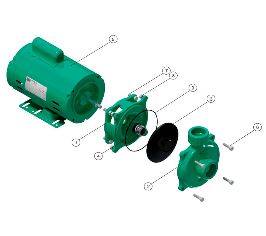 Motobomba Centrifuga 0.5hp 110 220V 1F 1.25x1" Barnes DE 1 5-1