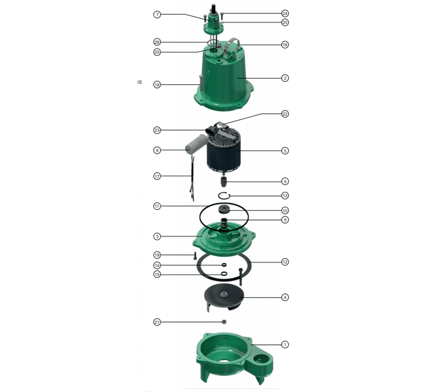 Motobomba Sumergible 0.4Hp 110V 1F 2" Barnes Ne 2 4-1-4-110