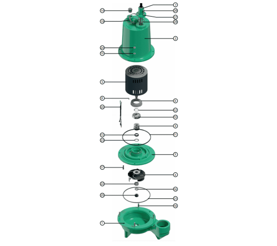 Motobomba Sumergible 2Hp 220V 3F 3" Barnes Ne 3 20-2-220