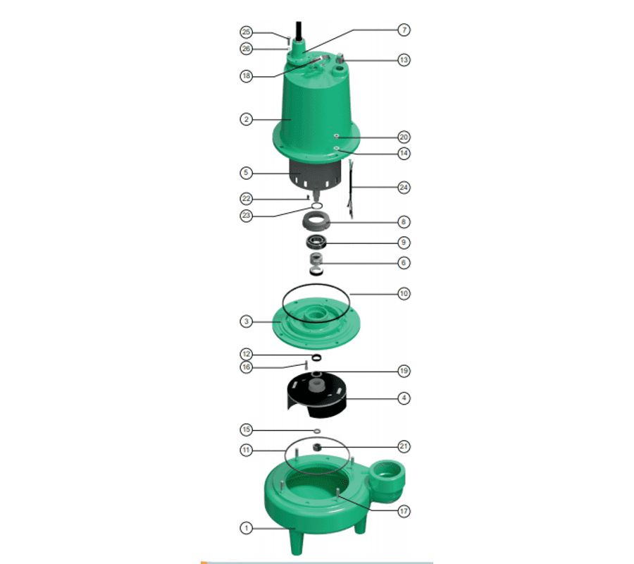 Motobomba Sumergible 2Hp 220V 3F 3" Barnes Ne 3 20-4-220