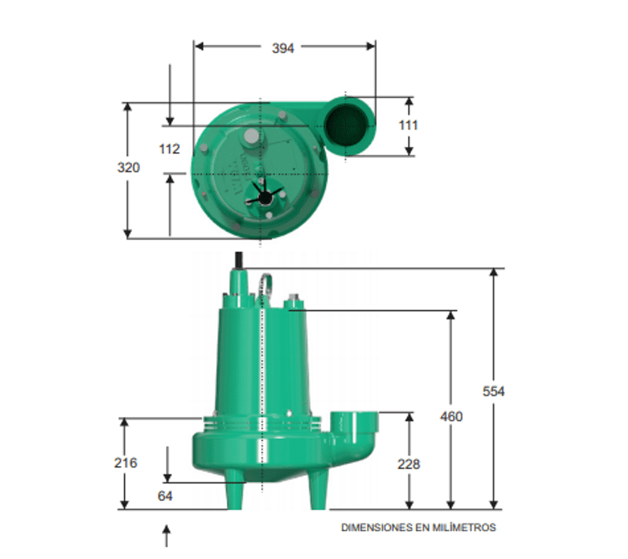 Motobomba Sumergible 2Hp 220V 3F 3" Barnes Ne 3 20-4-220