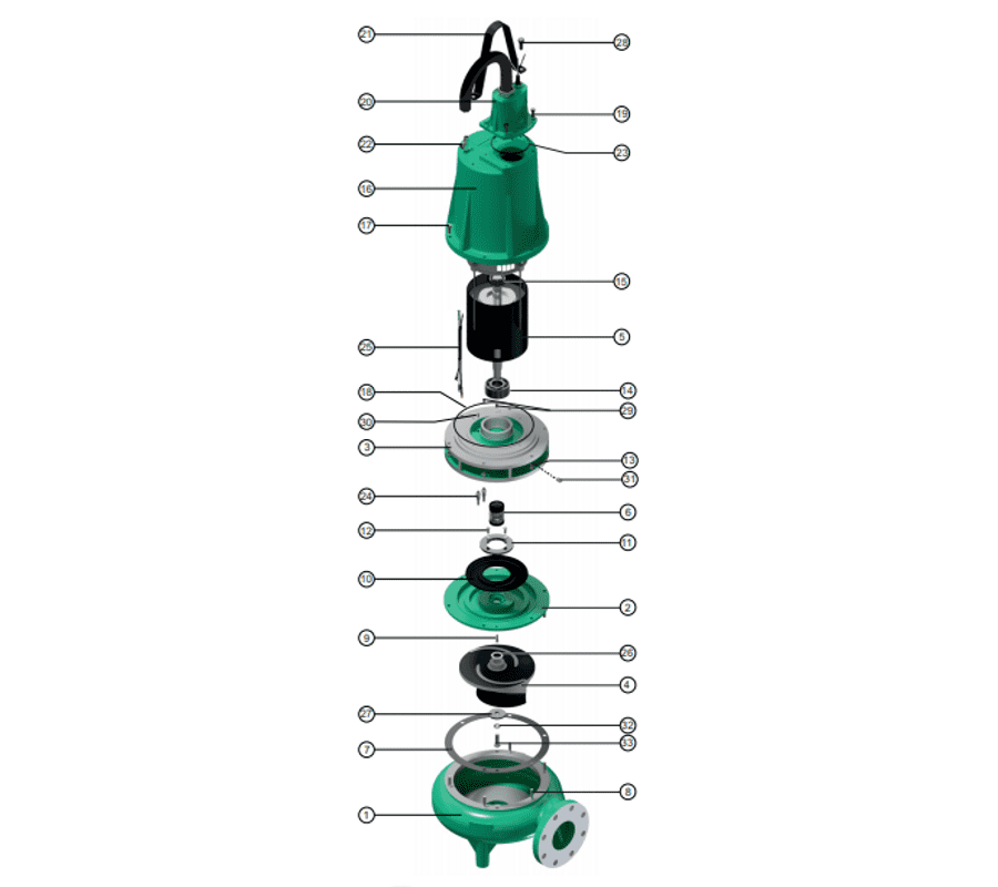 Motobomba Sumergible 4.5Hp 220V 3F 4" Barnes Ne 4 45-4-220