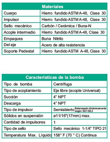 Motobomba Autocebante Eje Libre 4X4" Barnes Au 4