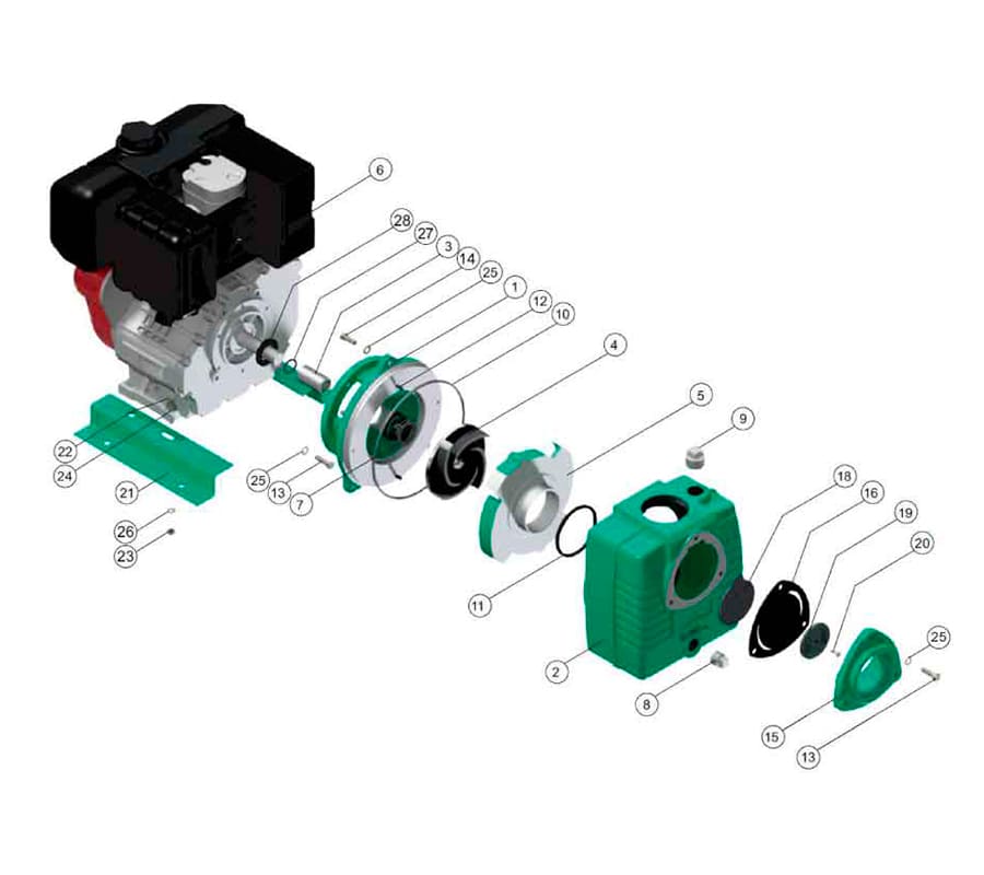 Motobomba Autocebante 7,5Hp Diesel 3X3" Barnes Ad 3 75 Ld