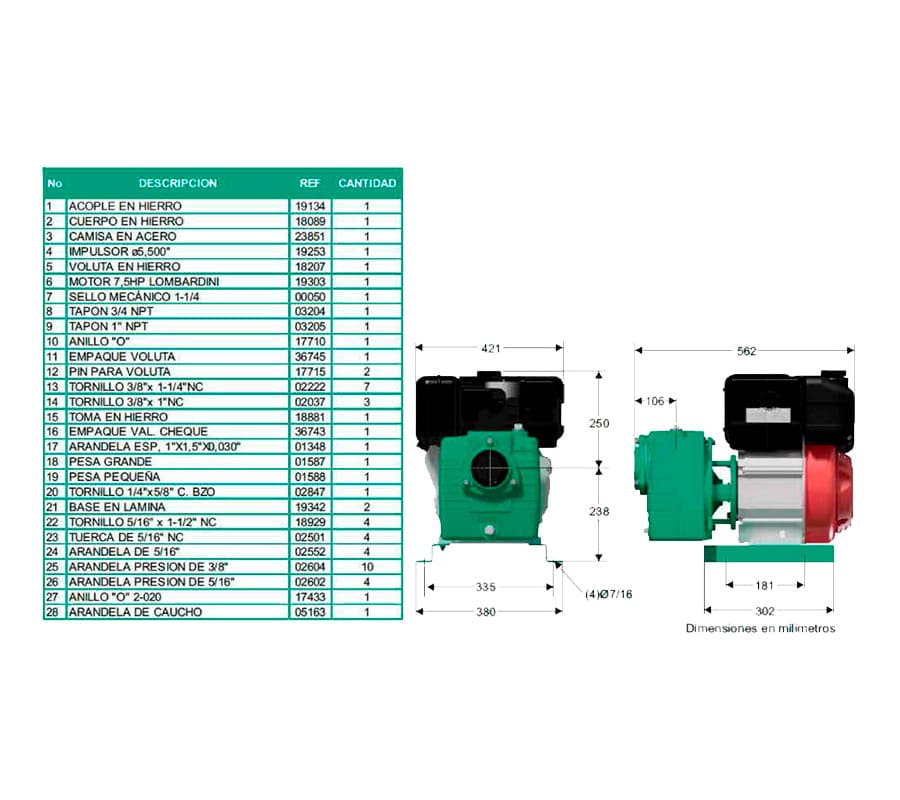 Motobomba Autocebante 7,5Hp Diesel 3X3" Barnes Ad 3 75 Ld
