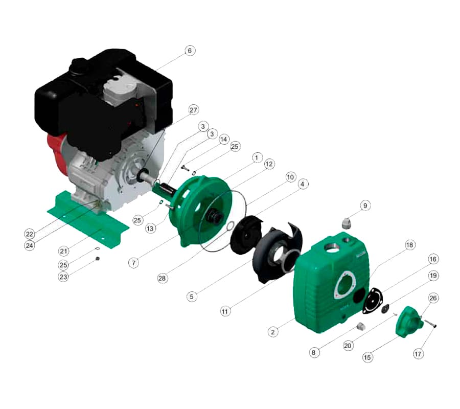 Motobomba Autocebante 7.5hp Diesel 2x2" Barnes AD 2 75 LD