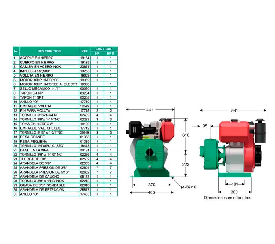 Motobomba Autocebante 10Hp Diesel 2X2" Barnes Ad 2 100 Hf