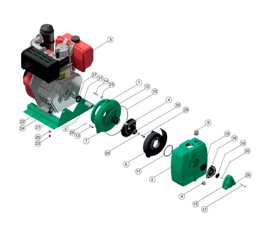 Motobomba Autocebante 10Hp Diesel 2X2" Barnes Ad 2 100 Hf-E