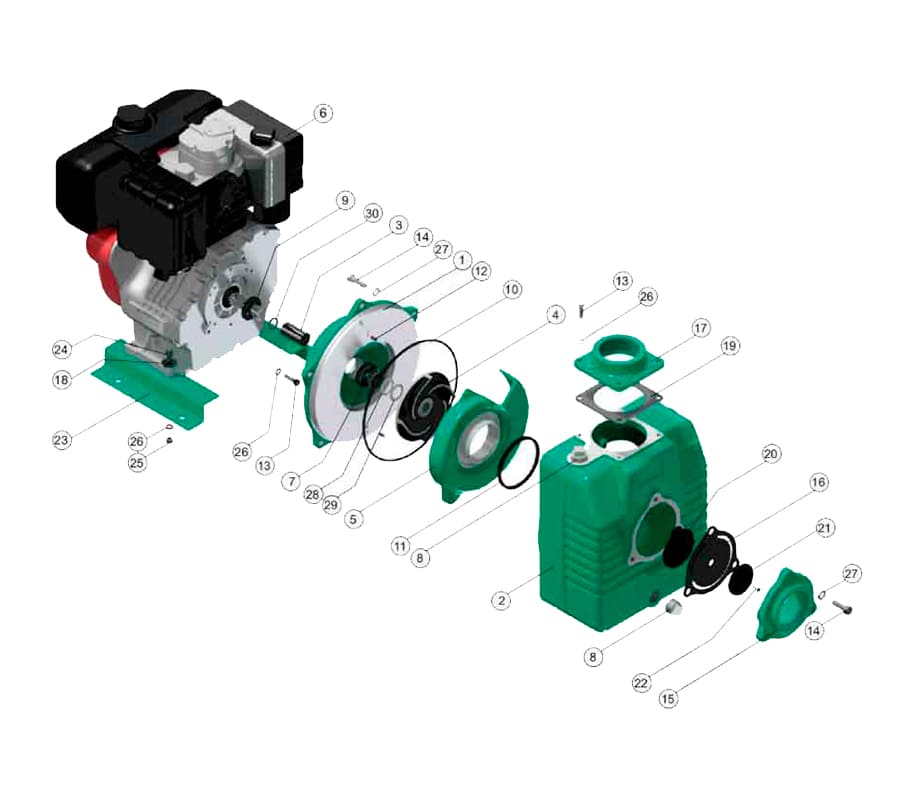 Motobomba Autocebante 11hp Diesel 3x3" Barnes AD 3 110 LD