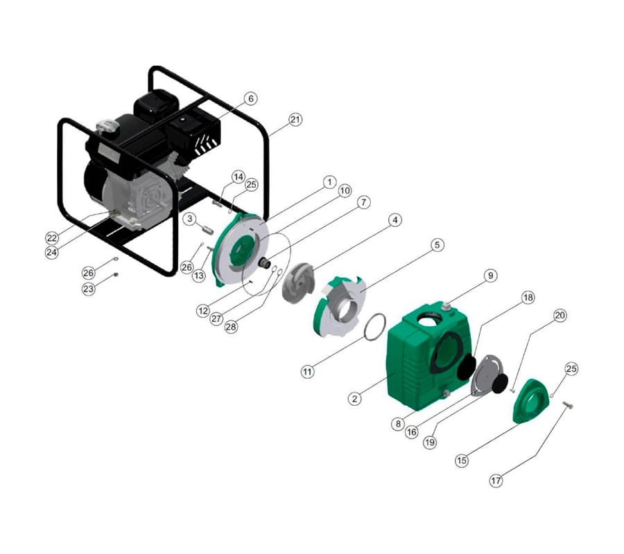 Motobomba Autocebante 6.5Hp Gasolina 3X3" Barnes Ag 3 65 Hf