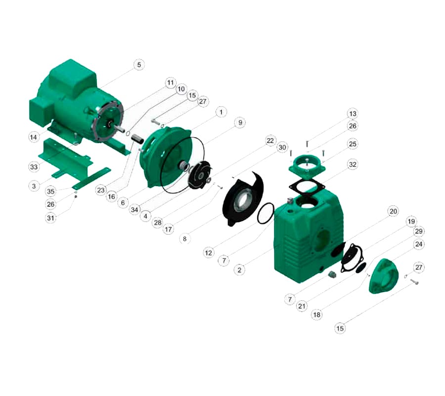 Motobomba Autocebante 10Hp 220V 1F 4X4" Barnes Ae 4 100-1