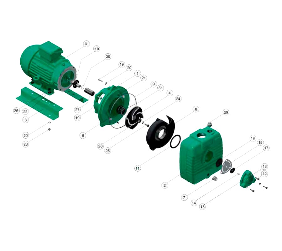 Motobomba Autocebante 5Hp 220-440V 3F 2X2" Barnes Ae 2 50