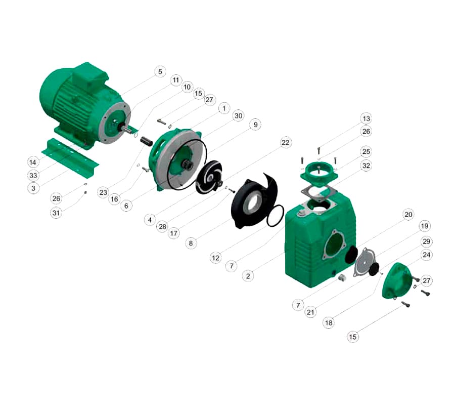 Motobomba Autocebante 7.5Hp 220-440V 3F 3X3" Barnes Ae 3 75