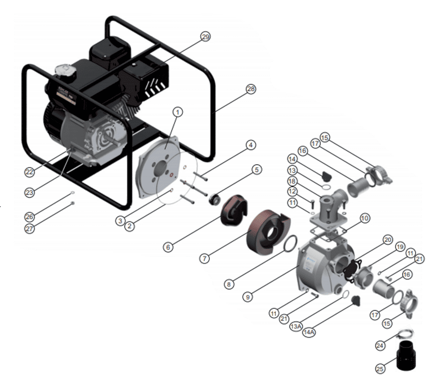 Motobomba Autocebante 6,5Hp Gasolina 2X2" Barnes Aag 2 65 Kl