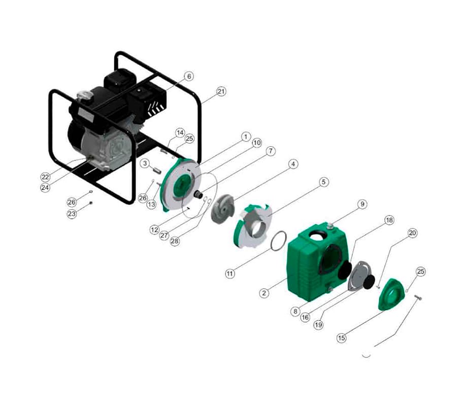 Motobomba Autocebante 6.5Hp Gasolina 3X3" Barnes Ag 3 65 Kl