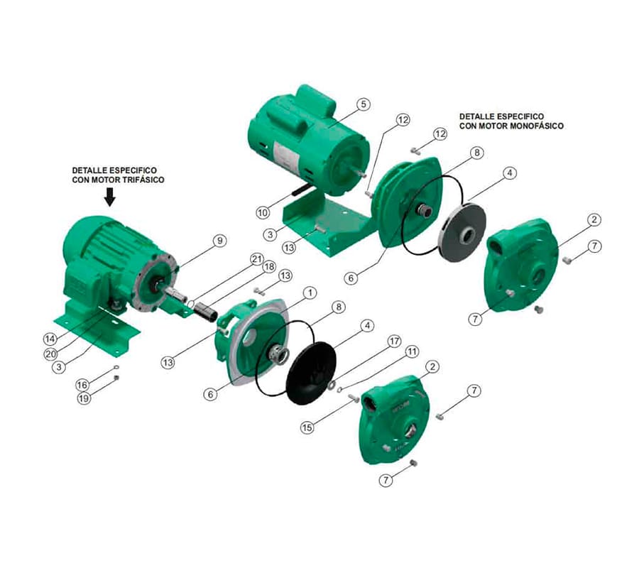 Motobomba Centrifuga 3Hp 220V 1F 1.5X1.5" Barnes Qe 1.5 30-1 Ce