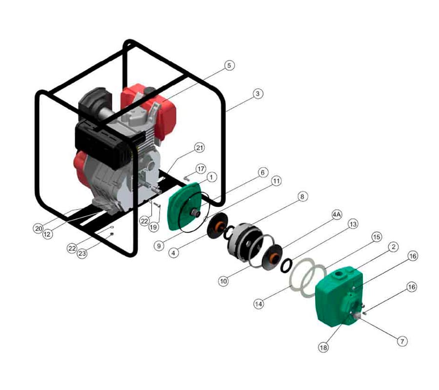 Motobomba Jet 5Hp Diesel 1.25X1" Barnes Jd 1 50-2 Hf