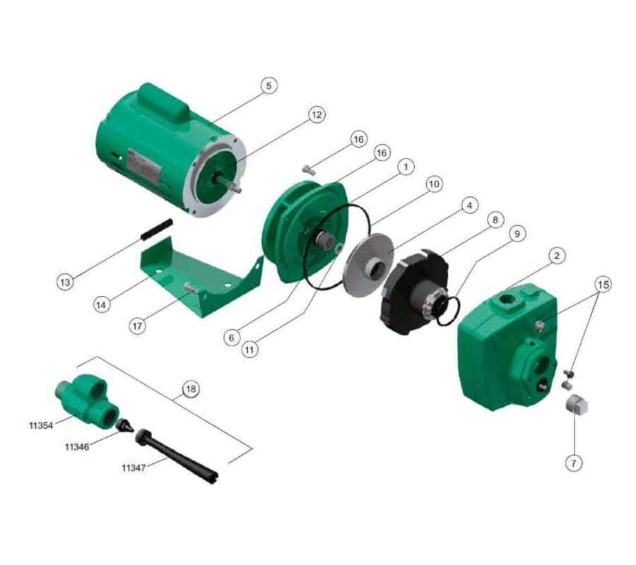 Motobomba Jet 1Hp 110 220V 1F 1.25X1" Barnes Je 1 10-1-1-Eyp