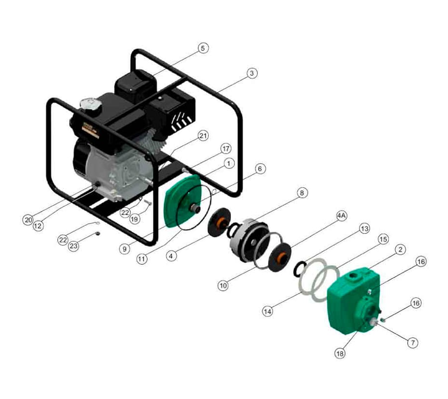 Motobomba Jet 6.5Hp Gasolina 1.25X1" Barnes Jg 1 65-2 Kl