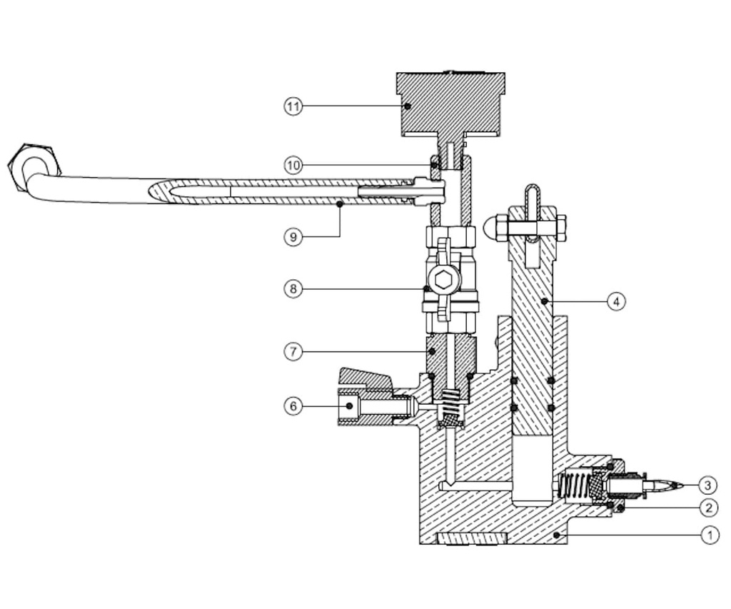 Bomba Manual 400Psi de Pruebas Hidrostáticas en Linea Helbert Hral104