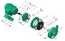 Motobomba Centrifuga 5Hp 220-440V 3F 2.5X2" Barnes Ge 2C 50-4