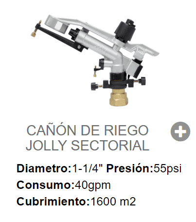 Jolly sectorial /  Cañón para Riego Sime 1-1/4"