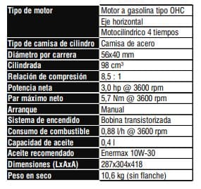 GX100RT KRA2 / Motor Honda Gasolina 3hp 4 Tiempos 3600rpm