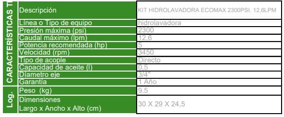 3WZ-3000A / Hidrolavadora Ecomax   13hp