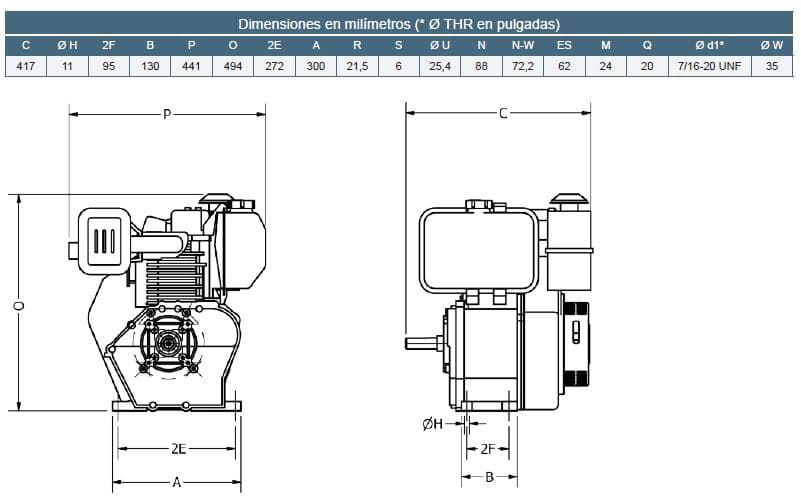 Motor Diesel Cuñero 10Hp 3600Rpm Hi Force Motor D 10 Hf-C