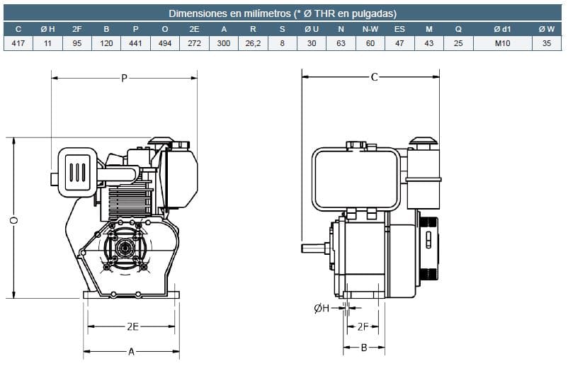 Motor Diesel Cuñero 10Hp 1800Rpm Hi Force Motor D 10 Hf-C