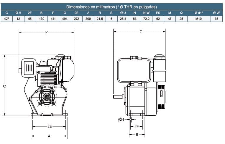 Motor Diesel Cuñero 13Hp 3600Rpm Hi Force Motor D 13 Hf-C