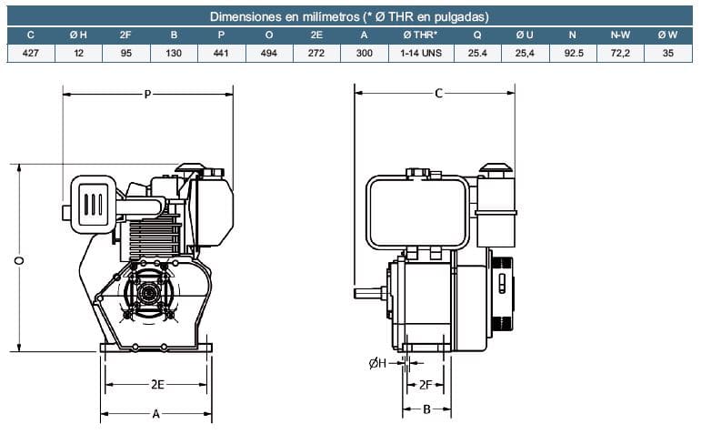 Motor Diesel Roscado 13Hp 3600Rpm Hi Force Motor D 13 Hpr-E