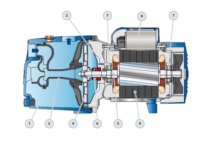 Motobomba Jet 1.5Hp 110-220V 1F 1X1" Pedrollo Jswm2Ax-110-220